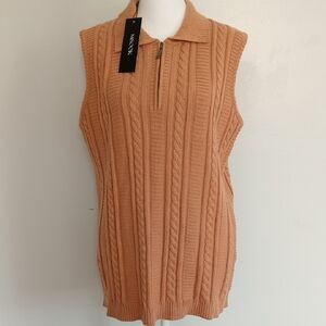 Misook Peach Sleeveless Knit Top